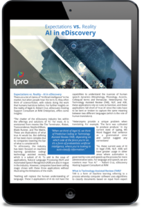 AI in eDiscovery, by IPRO