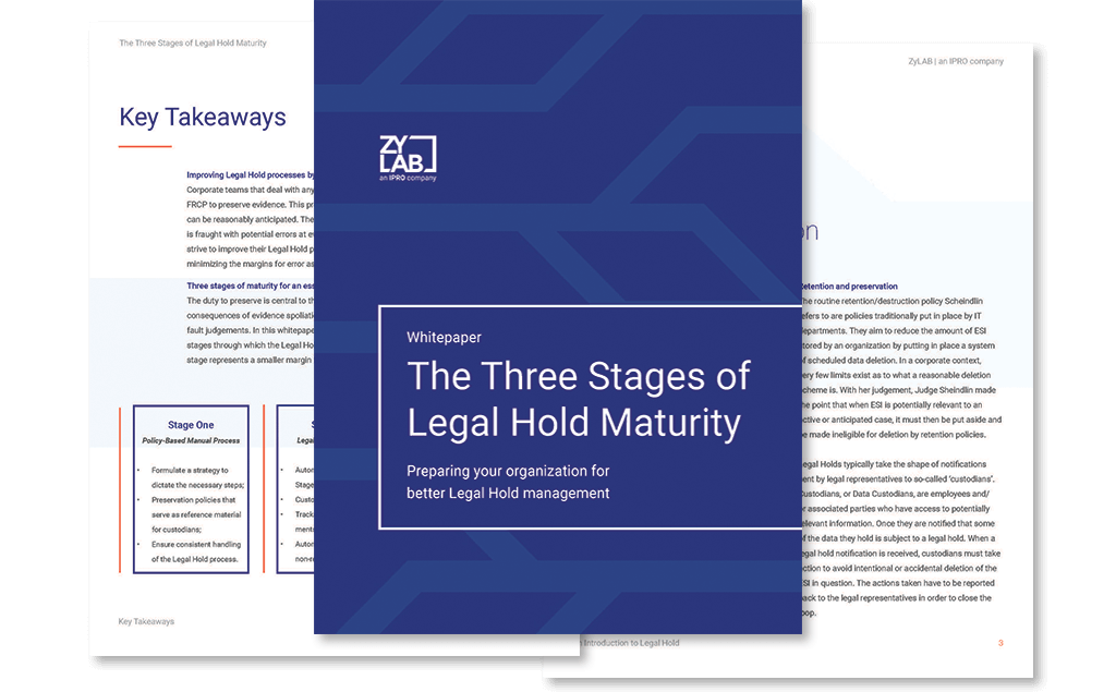 The Three Stages of Legal Hold Maturity
