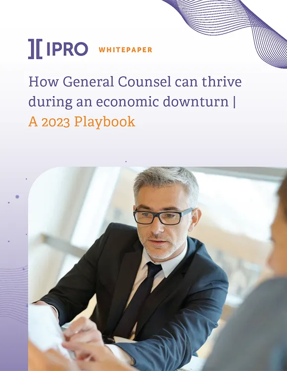 How General Counsel can thrive during an economic downturn | A 2023 Playbook ebook cover
